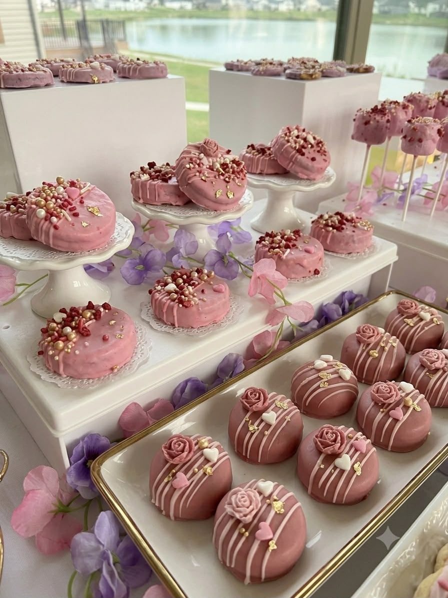 Rose dipped Oreos